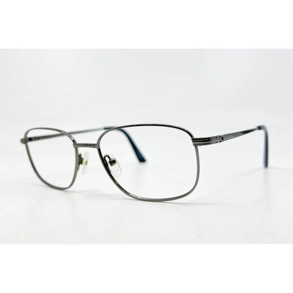 Adolfo Colonel Gun Eyeglasses Mens Gunmetal Gray Used Metal Frame 53-16-140